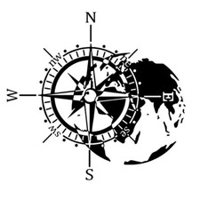 Hood Bonnet Car Stickers Compass Totem Graphics Decal For Truck Camper Decor