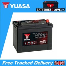 Yuasa YBX3030 SMF Battery - 12V 72Ah 600CCA - 3Yr Warranty