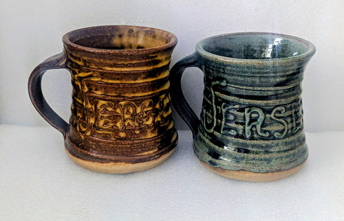 Jersey pottery pair handmade - jersey,