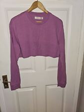 Purple Bershka Size M Crop Top Pullover Jumoer Womens