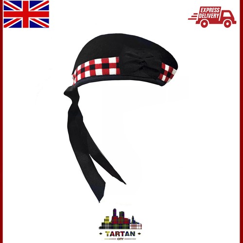 Black glengarry hat 100 - glengarry,