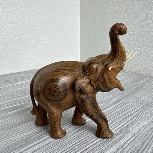 Vintage wooden elephant - vintage,