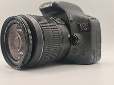 Canon EOS 550D 18.0MP Digital SLR Camera with EF-S IS 18-55mm Lens - Black