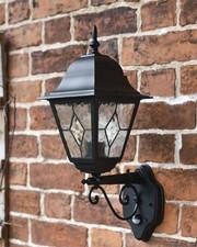Victorian Wall Lantern With Motion Sensor Outdoor Garden Patio Wall Light IP44