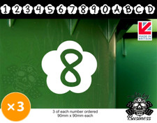 3x Wheelie Bin Stickers