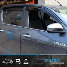 FOR TOYOTA HILUX MK8 2016 ON DOUBLE CAB STX WIND DEFLECTORS – 4PCS – EXTERNAL