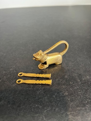Vintage brass lion - vintage,