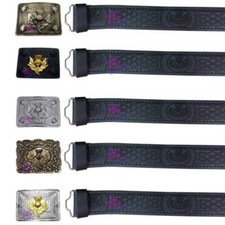 CC Black Genuine Leather Kilt