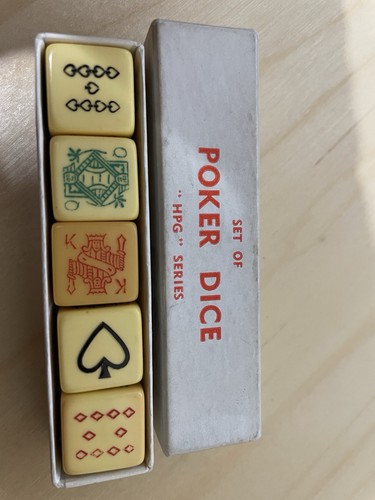 Vintage poker dice - of, 5
