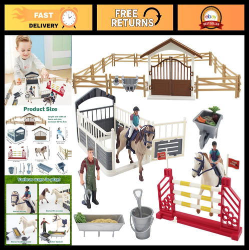 Horse stable playset - horse,