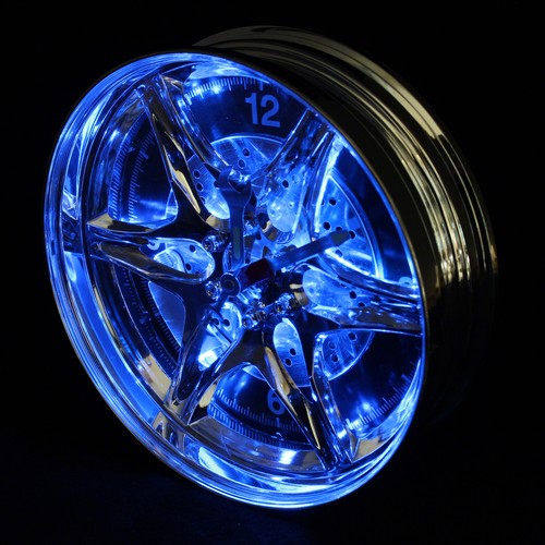 Neon rim wall clock - neon, car