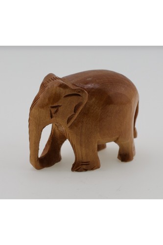 Hand carved wooden elephant - wooden,