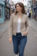 Monsoon Jacket UK 8 Stone Zip