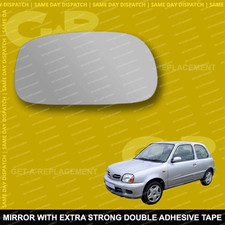 For Nissan Micra K11 wing mirror glass 92-03 Right Driver side Spherical