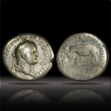 Titus AR Denarius Elephant Colosseum Rome AD 80 RIC II 115 VF