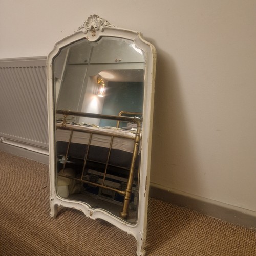 Antique french mirror white - antique,
