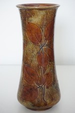 Royal Doulton Lambeth Natural / Autumn Foliage Ware Vase - c1920's