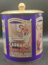 Vintage Cadbury Biscuit Tin 20 cm Tall Commemorative Collectible