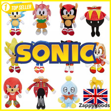 🔵 Sonic the Hedgehog Plushie Stuffed Games Plush Toy Tails Knuckles Shadow SEGA