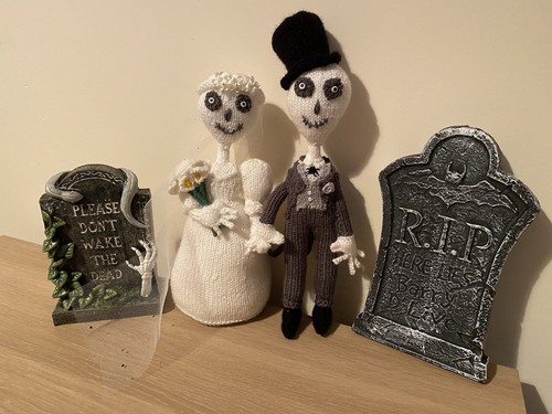 Halloween hand knitted figures - halloween,