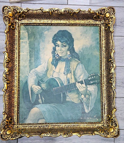 Vintage painting gypsy - painting,