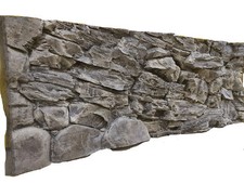 3D AQUARIUM BACKGROUND FOR FISH TANK BACK WALL GREY ROCK POLY DECORATION RESIN