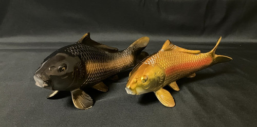Japanese koi carp pair - koi, iron