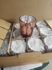 Rose Gold Mercury Glass Volens Votive Candle Holders 35 Pieces