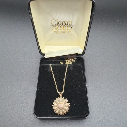 Clogau gold sunflower pendant - gold,
