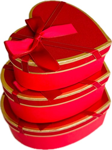 Red heart shaped - red,