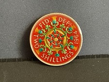 1964 Two Shillings Enamelled