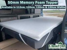 Rock & Roll Bed Mattress Topper, Campervan Memory Foam Topper 50mm Zipped Cover