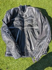 WOLF Leather Jacket. Barely