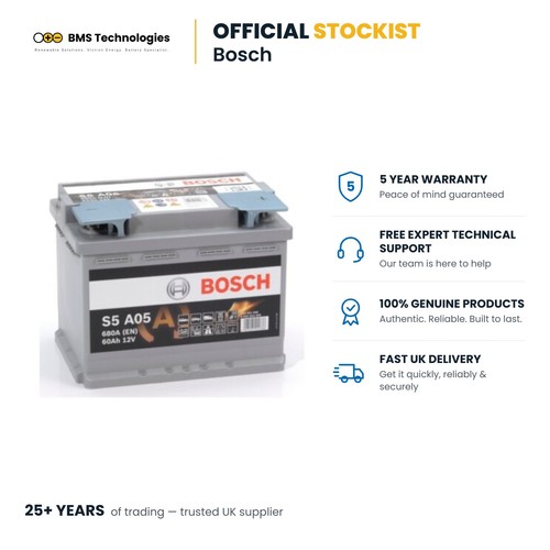 Bosch s5a05 car battery 12v - s5a05,