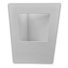 10 x A6 Tri-Fold Rounded Top Square Aperture Card Blanks & Envelopes - White 300