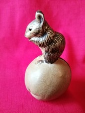 Poole Pottery Mouse On An Apple 12cm Tall signed by artist.
