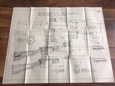 WW2 Rifle No1 & 2 MK3 MK4 .303 Inch  - Vintage Technical Drawing / Print