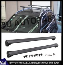 FOR RENAULT MEGANE ESTATE CROSS BARS ROOF RAILS RACK BLACK LOCKABLE HEAVY DUTY