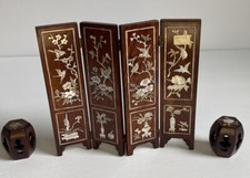 Antique Japanese Screen Divider Mini - Comes With Garden Benches? - Very Unique!