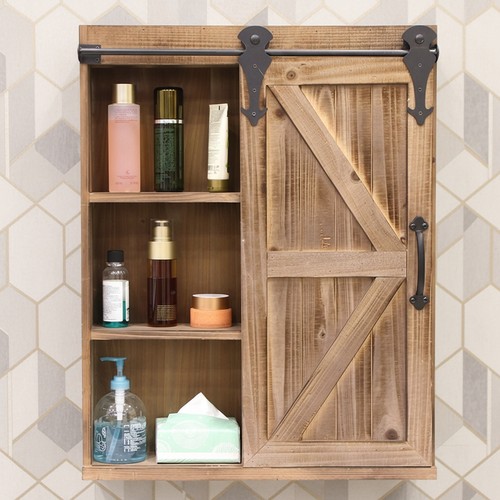 Wall cabinet barn door - wall,
