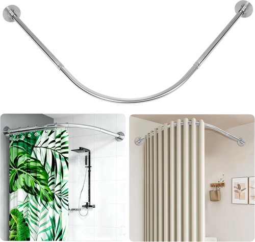 Chrome shower curtain rail - chrome,