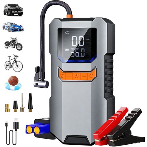 Car jump starter with - 4-in-1,