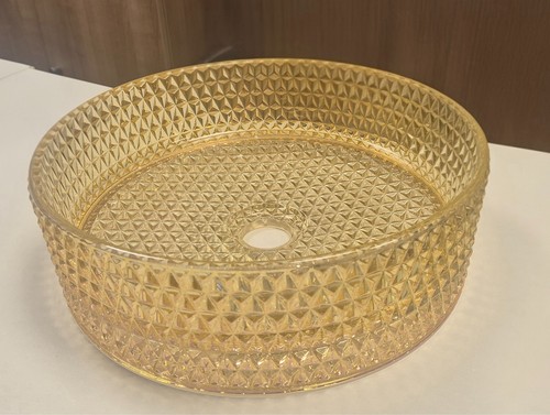 Round glass countertop - , basin