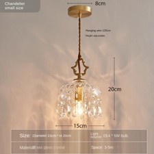 Antique Vintage Brass & Crystal French Chandelier Lighting Ceiling Lamp Light UK