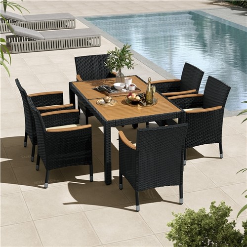 7pcs rattan patio - rattan,