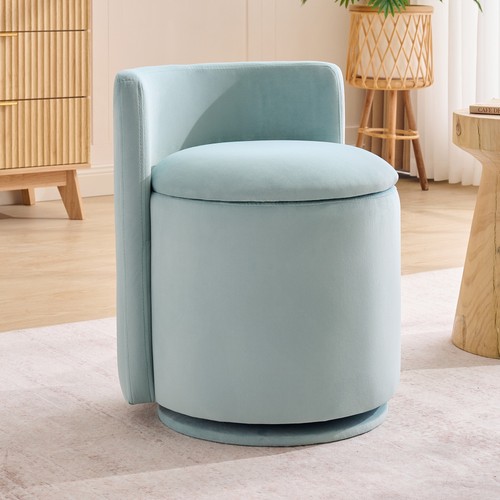 Velvet upholstered swivel - upholstered,