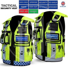 Hi Viz Tactical Security Vest Dog Handler Vest Enforcement CCTV Jacket ONE SIZE