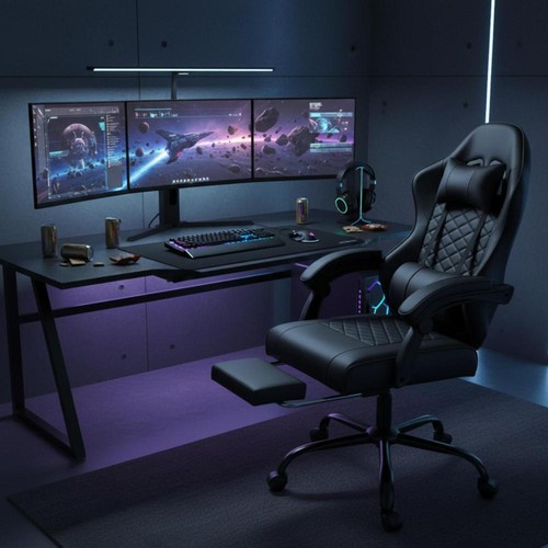 Racing style gaming - chair, faux