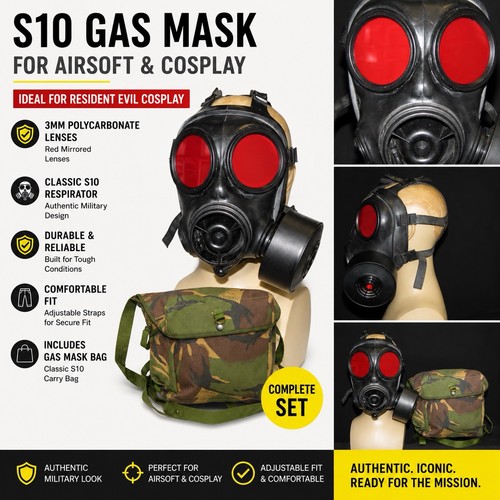 S10 gas mask single filter - s10,