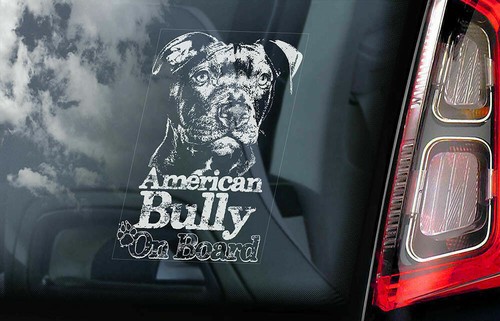 American bully car sticker - american,